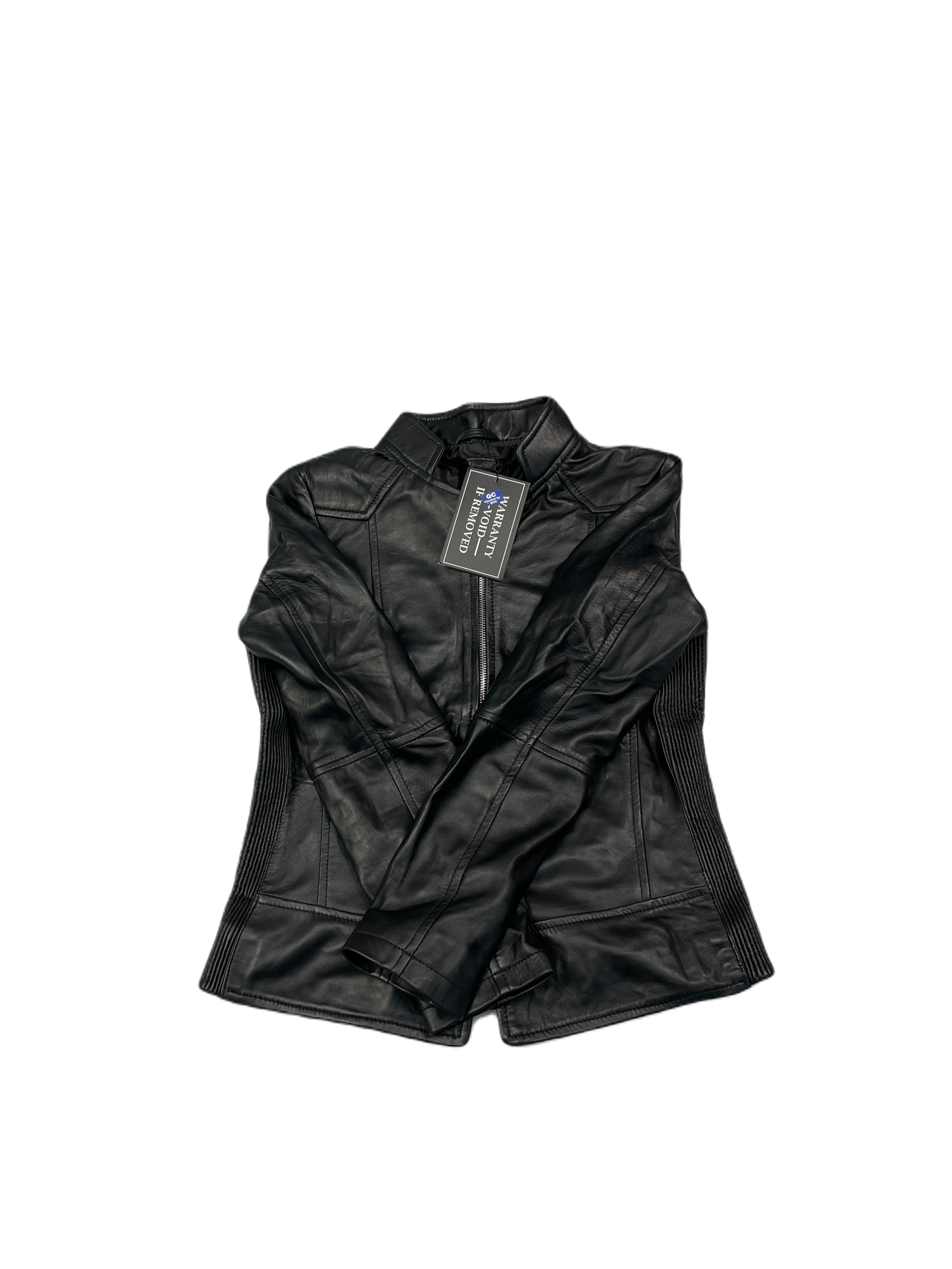 Dámská černá kožená bunda Real Leather S