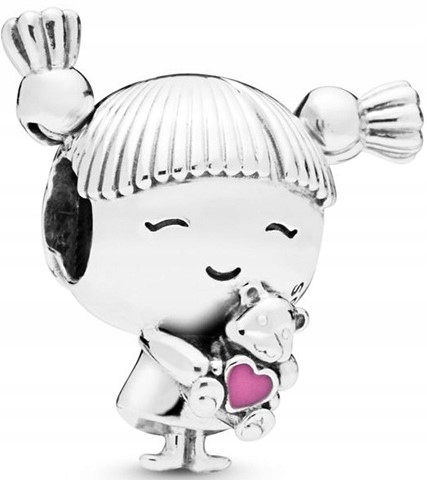 

Srebrny Charms 925 Do Pandora Dziewczynka Z Misiem