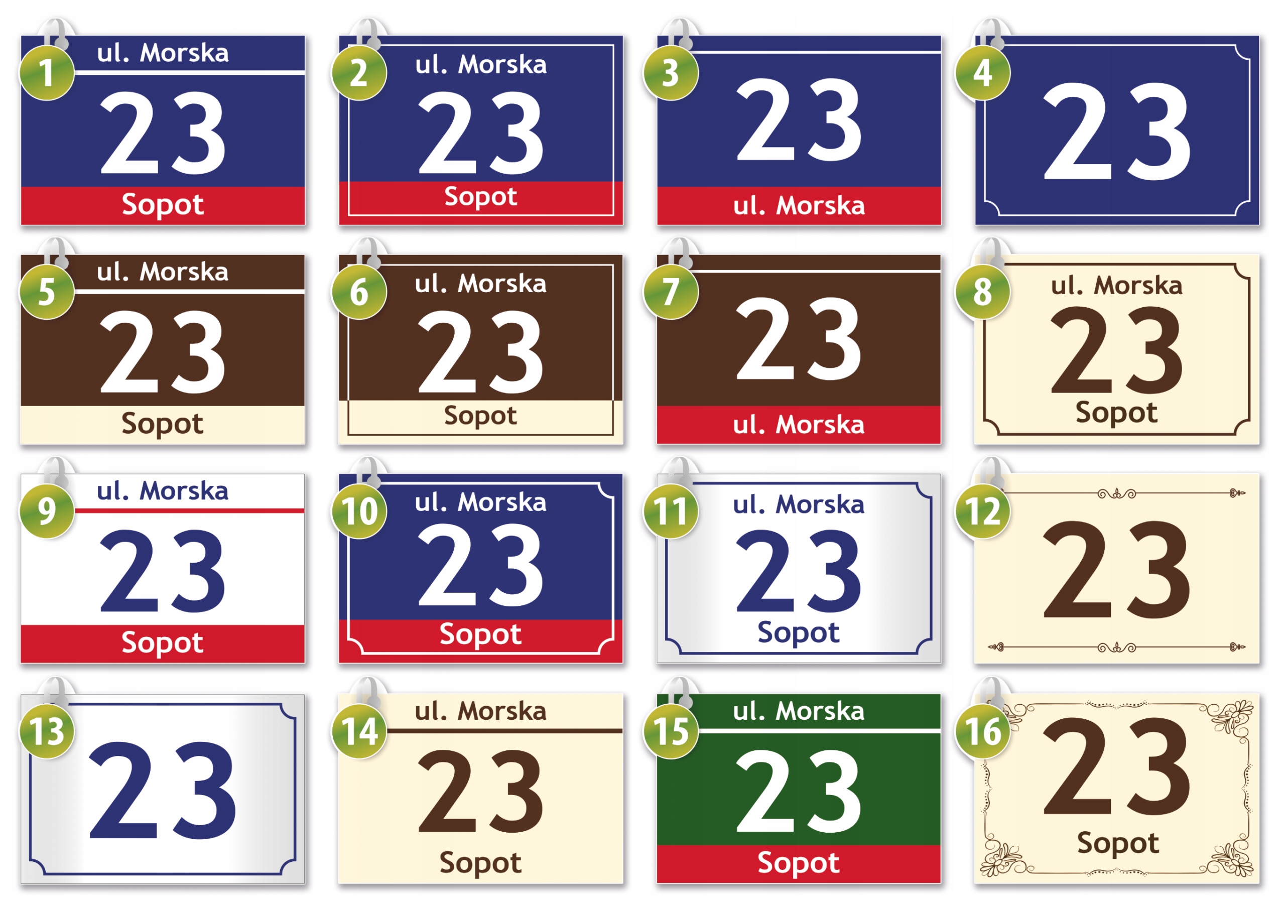 TABLICZKA ADRESOWA na dom ALUMINIOWA 30x20 premium Grubość 3 mm