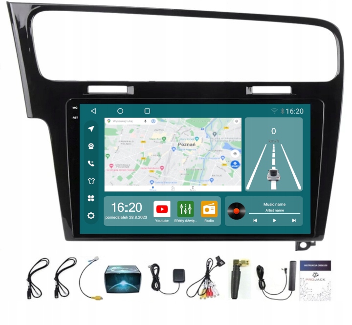 Rádio Navigace Carplay Android Vw Golf 7 2012-2019 Usb 8GB 256GB Sim