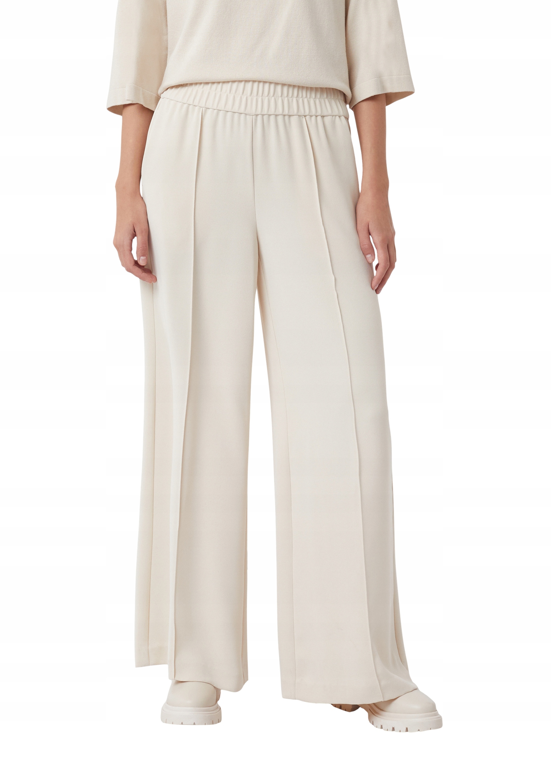 Comma Dámské Kalhoty Palazzo Béžové Rovné 48 Jqe