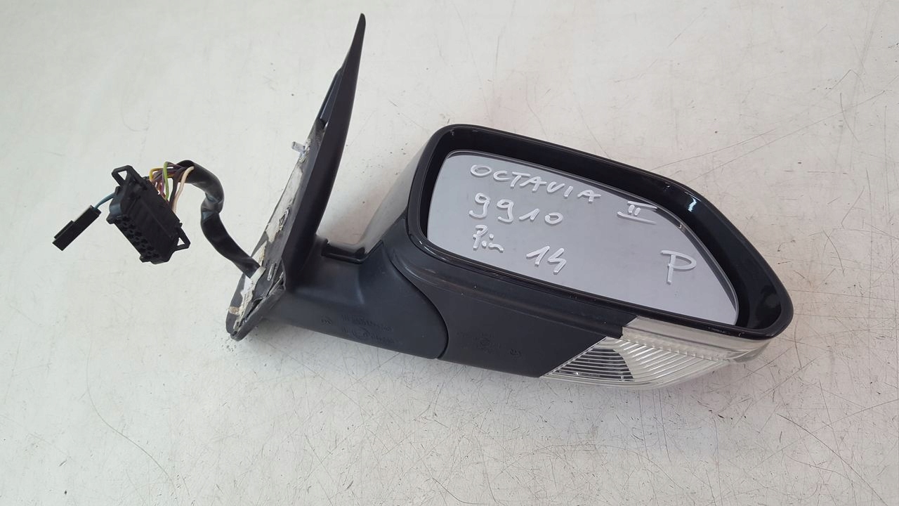mirror right 14pin 9910 Skoda Octavia II