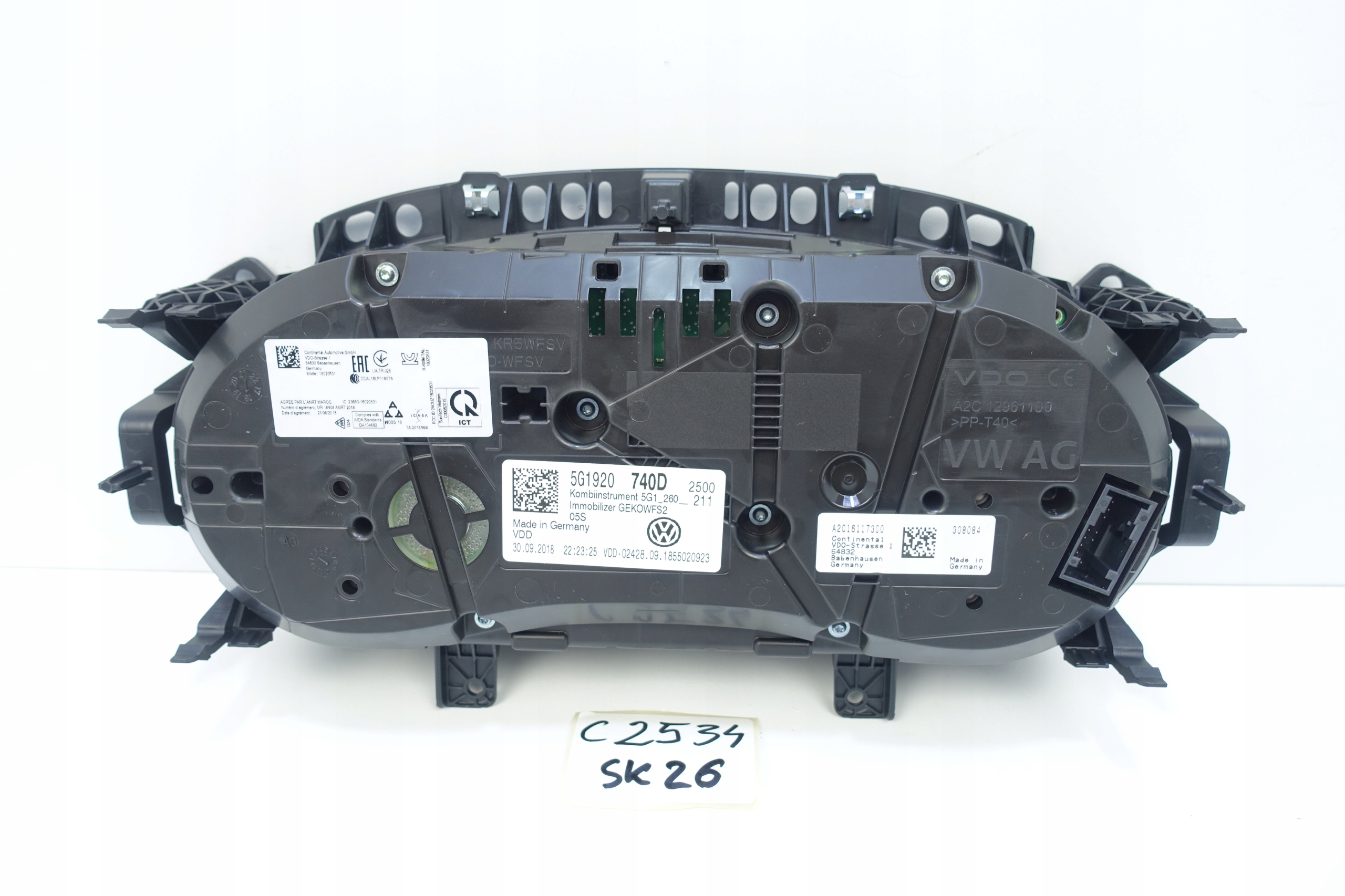 dials dials VW GOLF VII 7 5G 16550KM 5G1920740D