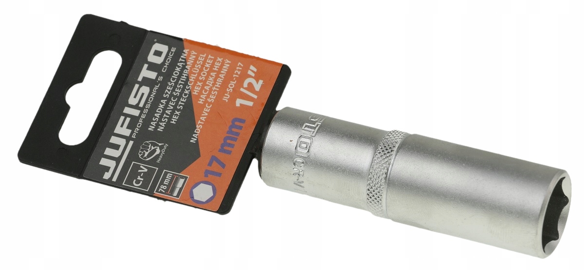 

Nasadka Długa 17mm 1/2" Klucz Nasadowy 78mm