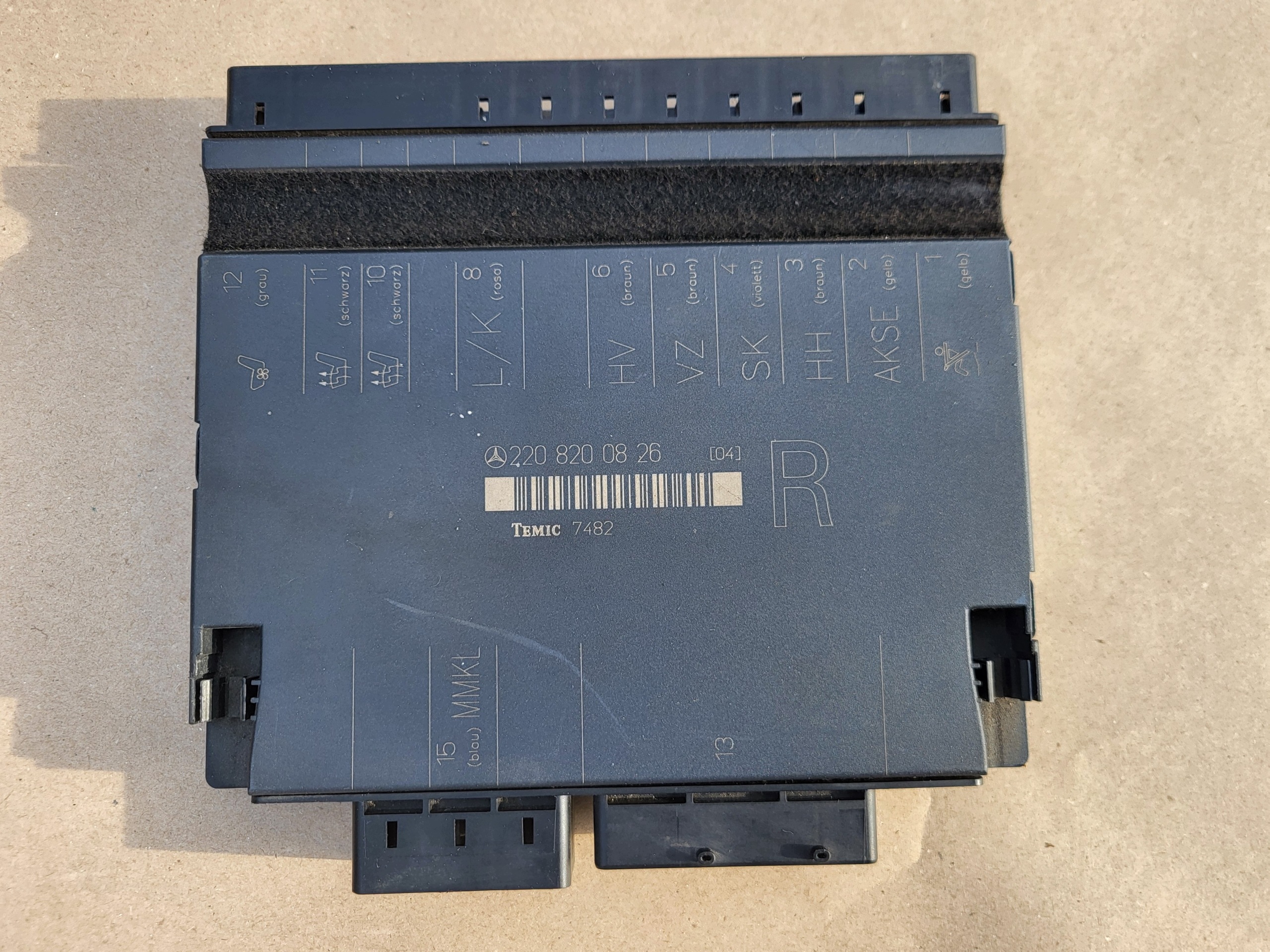 module control unit computer seat right MERCEDES S-KL W220 2208200826 OE EU