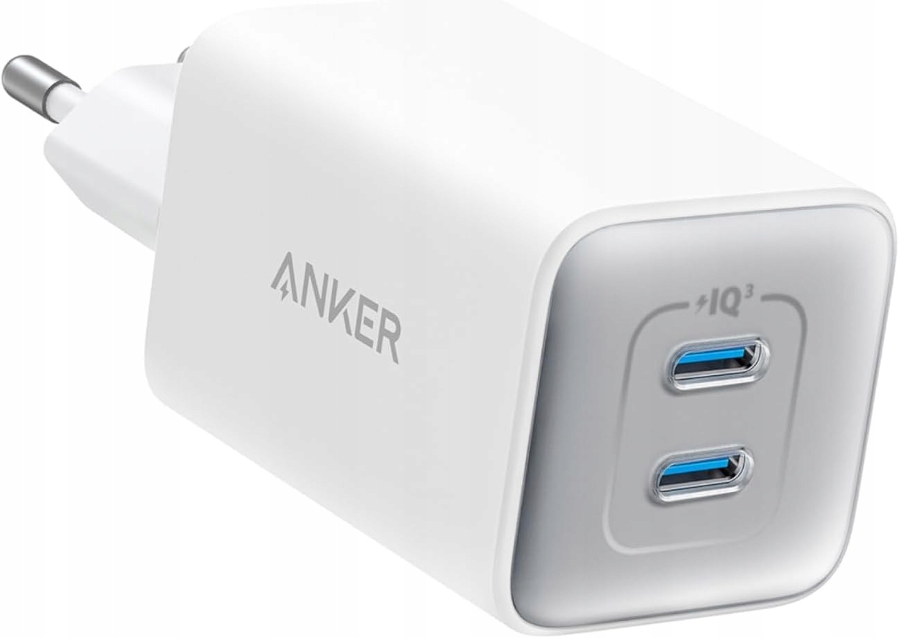 Univerzální nabíječka Anker 523 Nano 3 GaN 47W 2 x Usb-c Pd Piq 3.0 Bílá