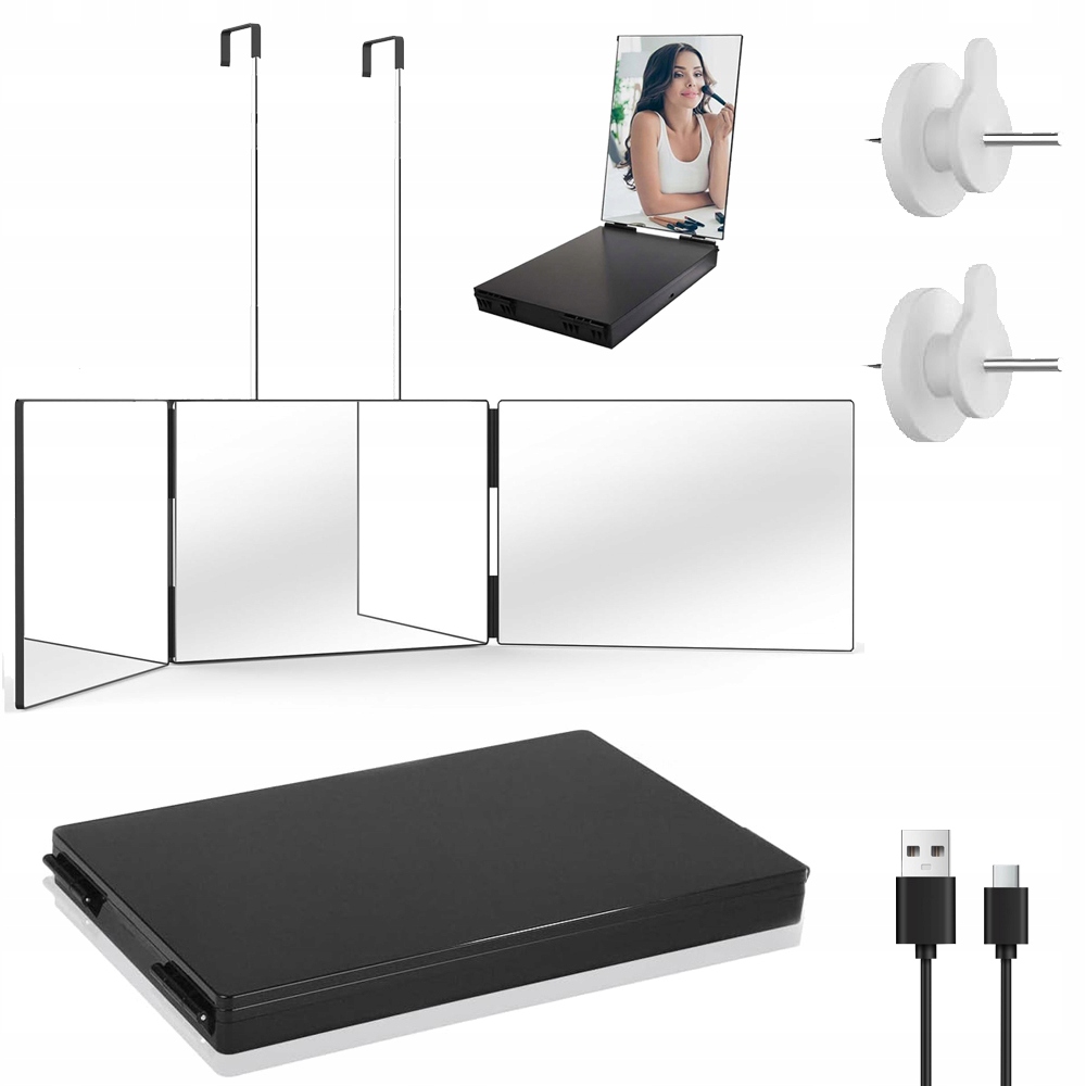 Zrcadlo Pro Stříhání 360° Skládací Akumulátor 1000 Mah