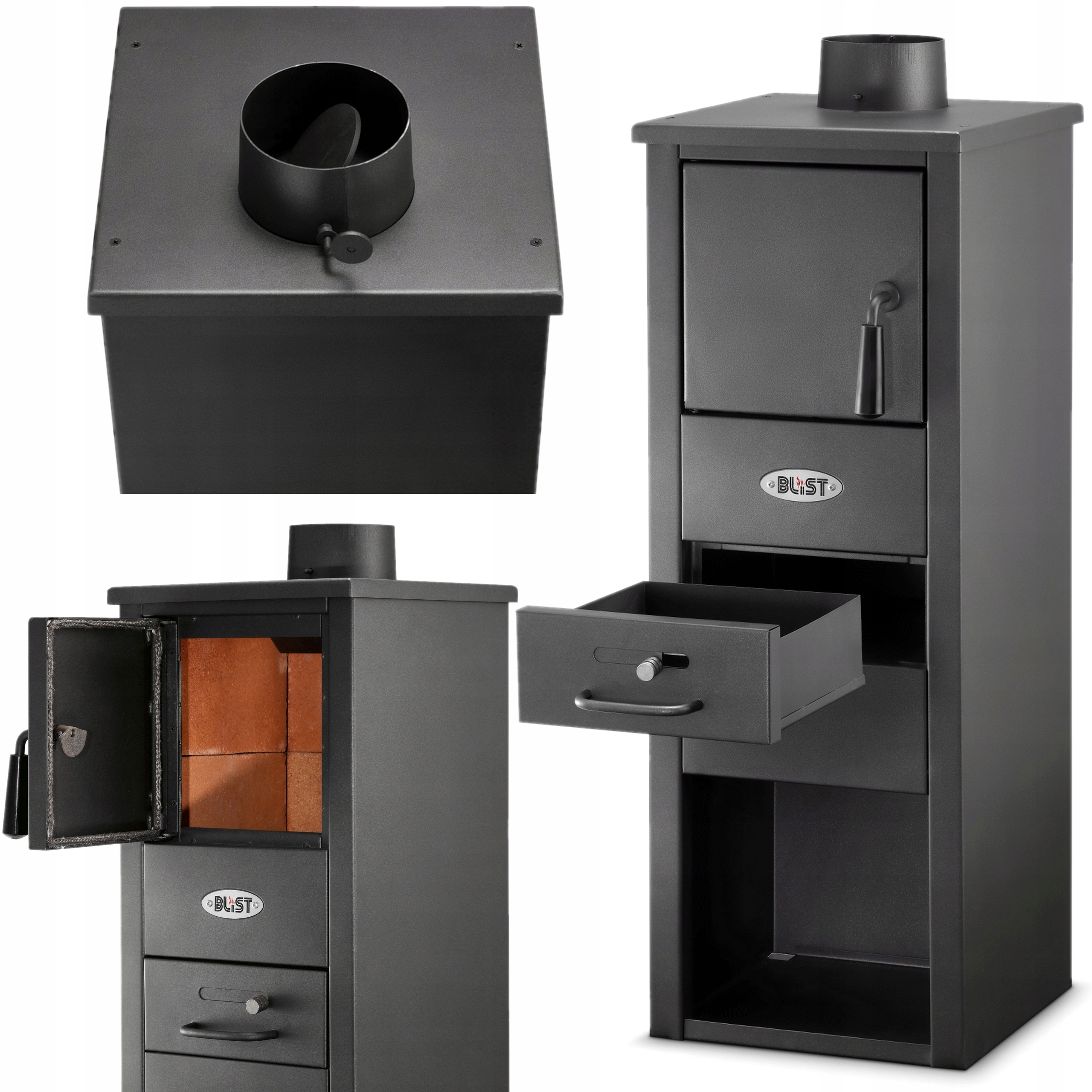 Krb koza pec šamotový voľne stojaci 9KW Eco Turbo Známy