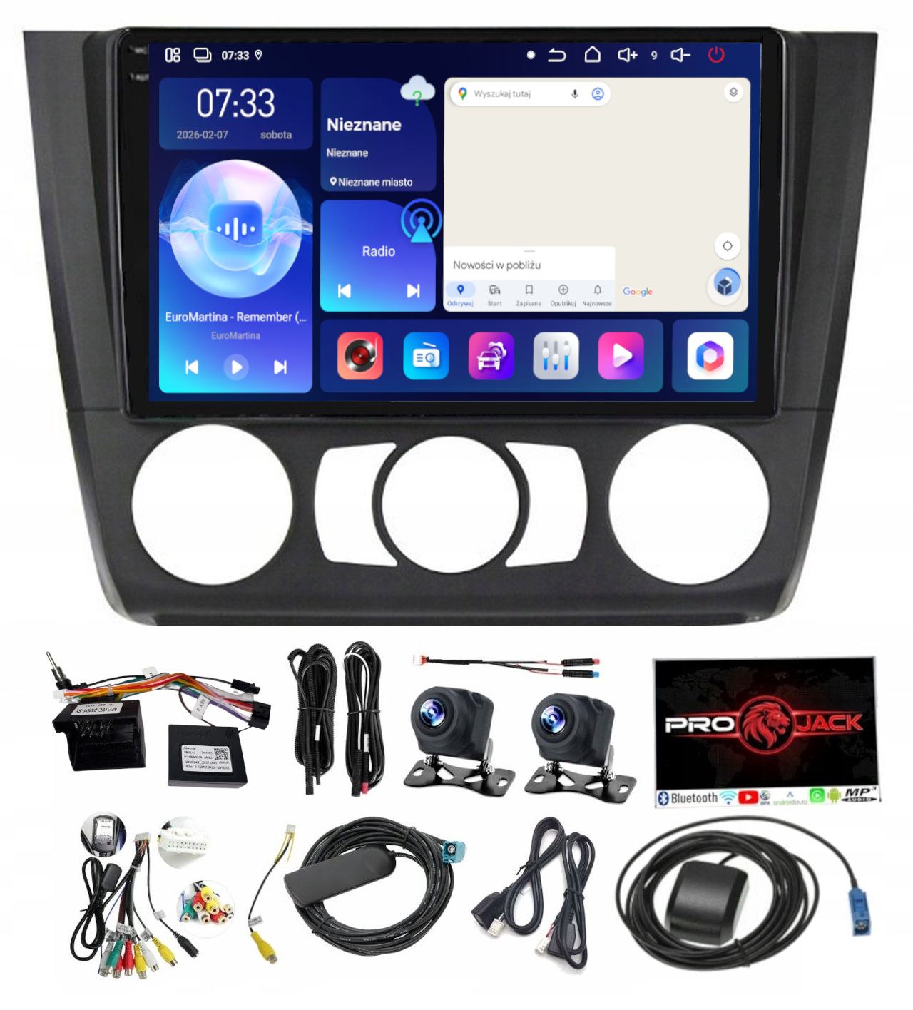 Rádio Navigácia Carplay Gps Android Bmw 1 E81/E82/E87/E88 6GB 128GB Sim