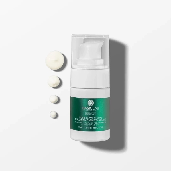 BasicLab Punktowe serum na zmiany mikrozapalne wyciszenie i redukcja 15 ml Marka BasicLab