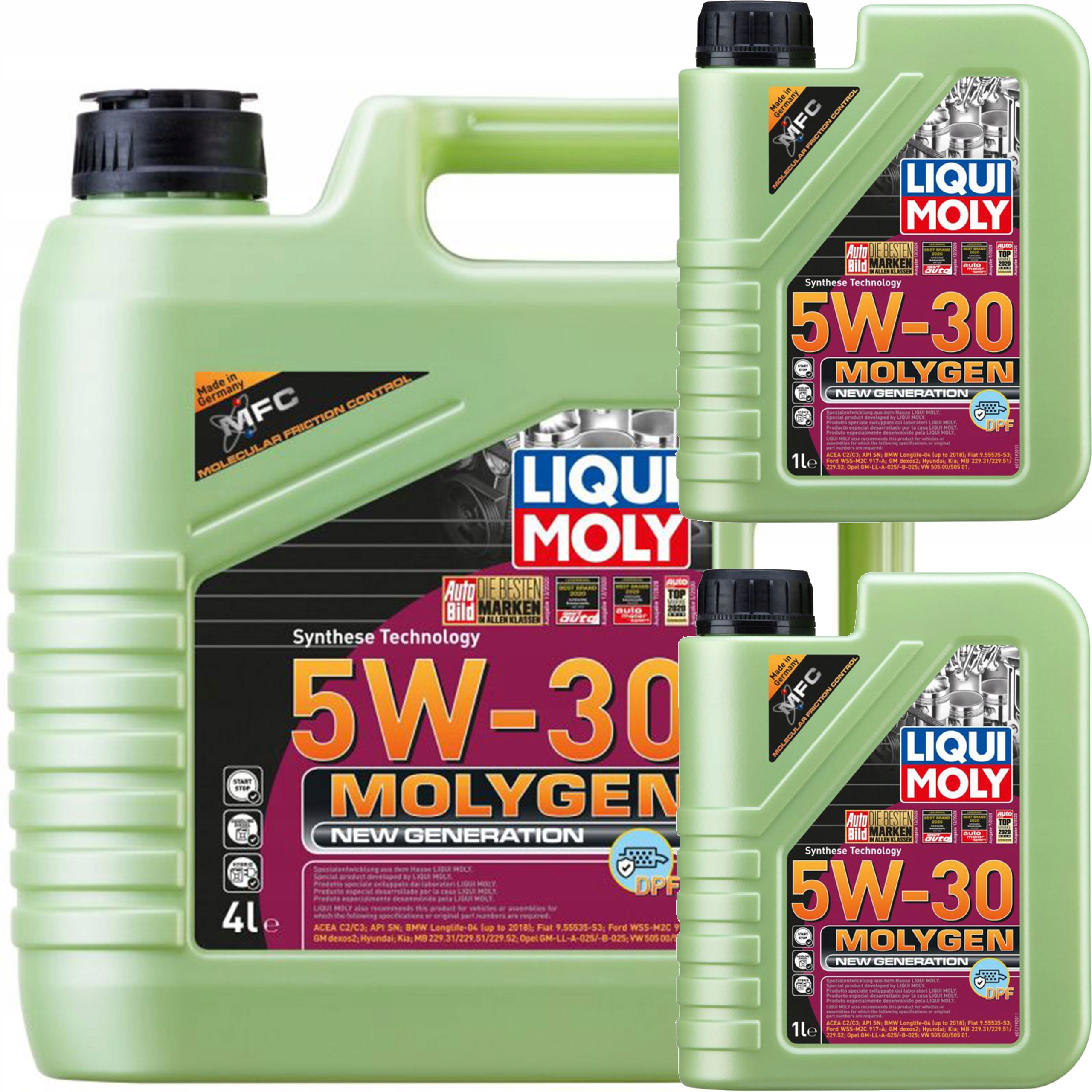 LIQUI MOLY OLEJ SILNIKOWY 5W30 6L MOLYGEN 21225