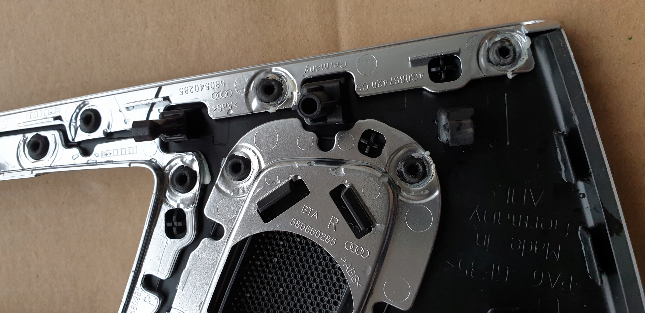 DEKOR moulding door right rear part CHROM AUDI A6 C7 4G0