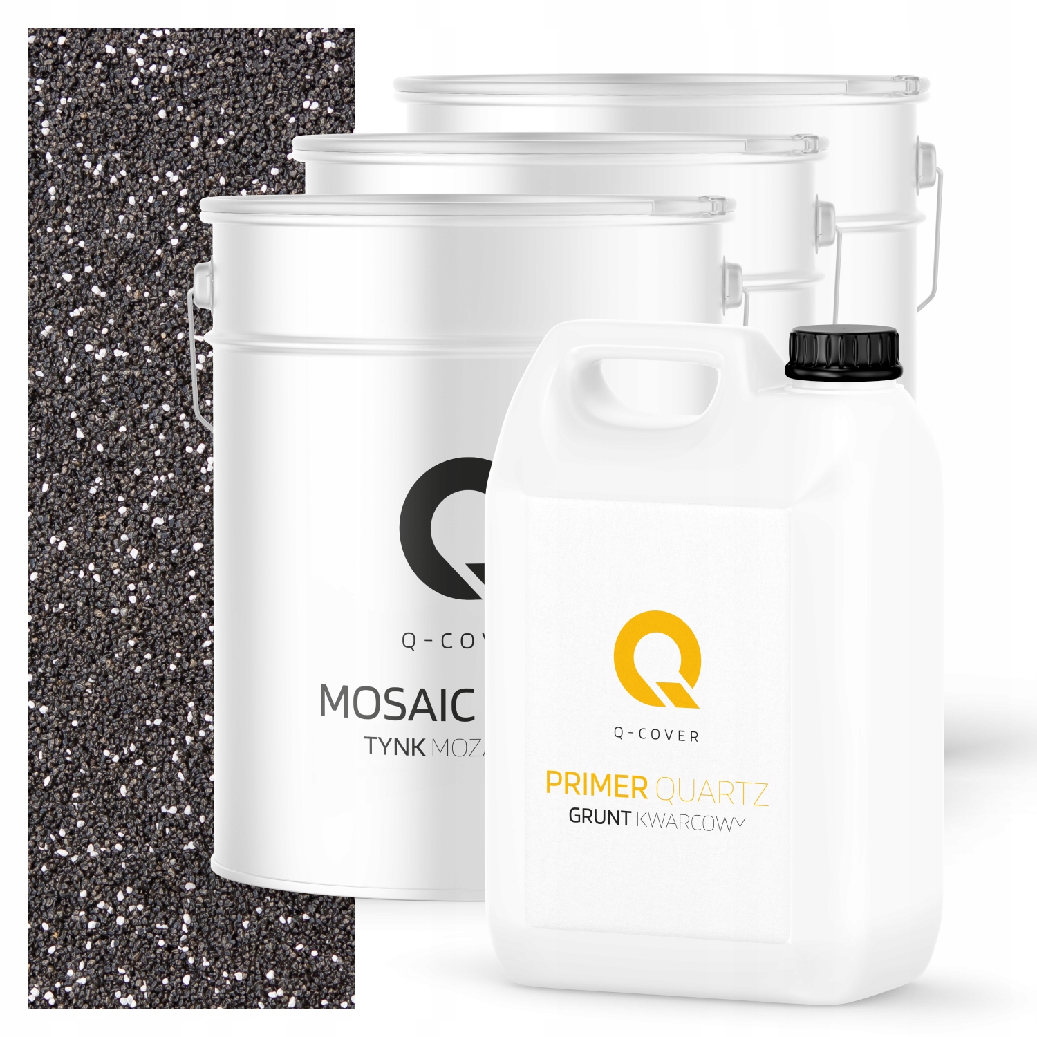 Mozaiková Omítka penetrační nátěr Sada 20m2 černá stříkaná bílou M43