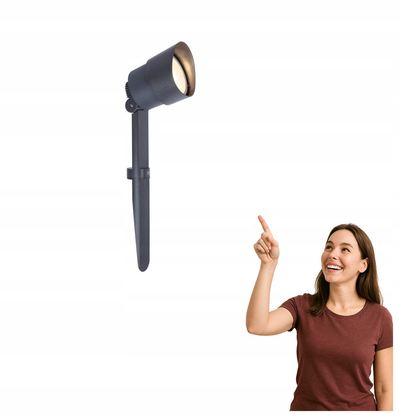 Led zahradní dogruntová lampa Explorer Lutec