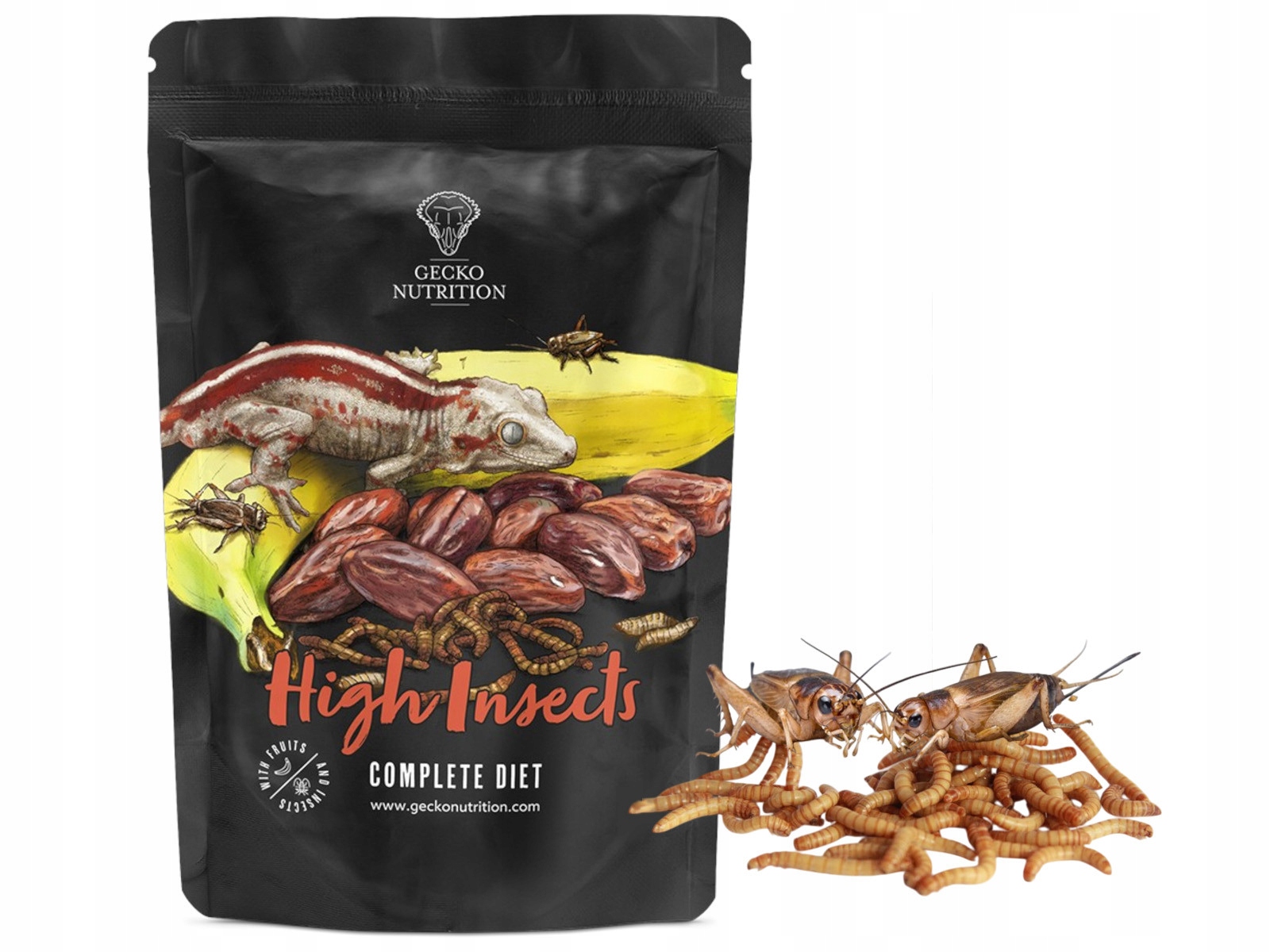 Gecko Nutrition – Vysoký obsah hmyzu 100 g| Originál – kaše, krmivo