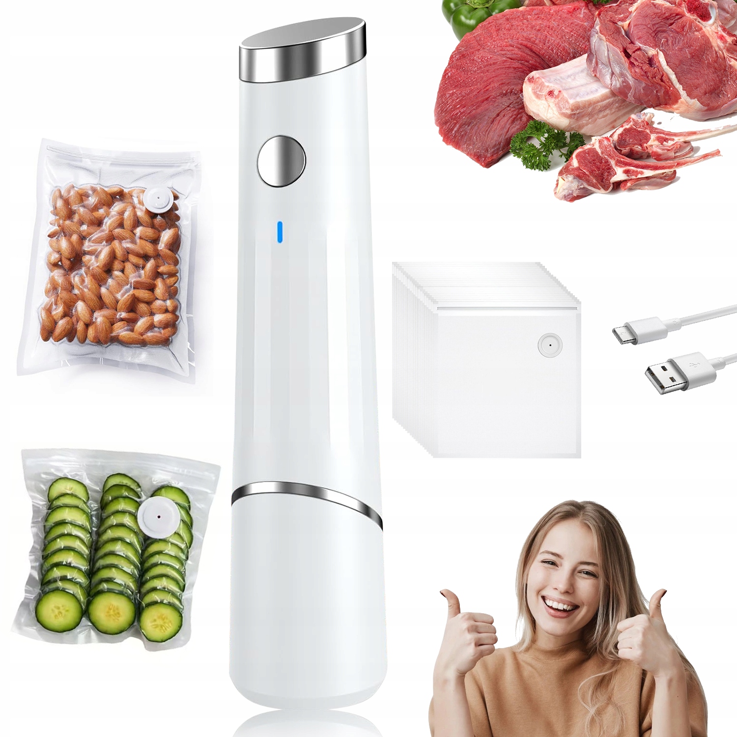 Vakuová Svářečka Fólií Na Potraviny 20KUSŮ Sáčků