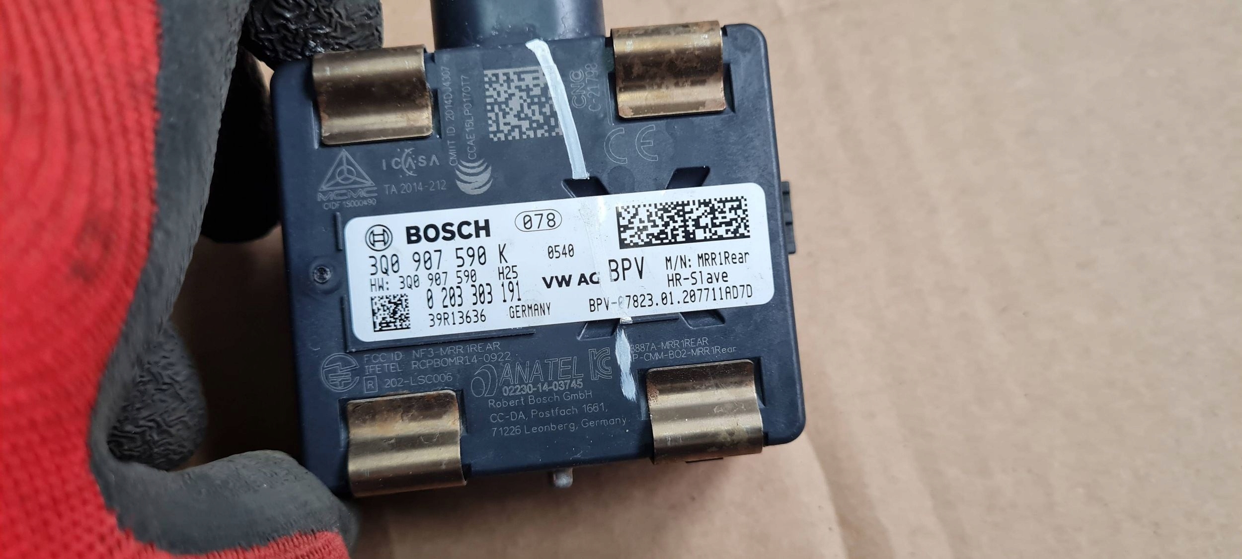 Q3 83A RADAR DISTRONIC left rear part sensor MARTWEGO POLA 3Q0907590K