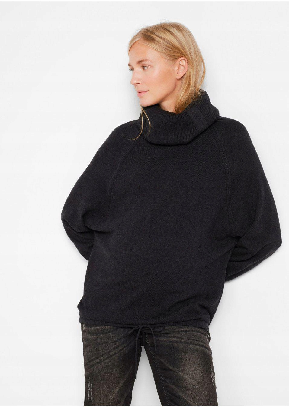 42 B.p.c cza _IY CIEMNOSZARY SWETER CIĄŻOWY Rozmiar 42