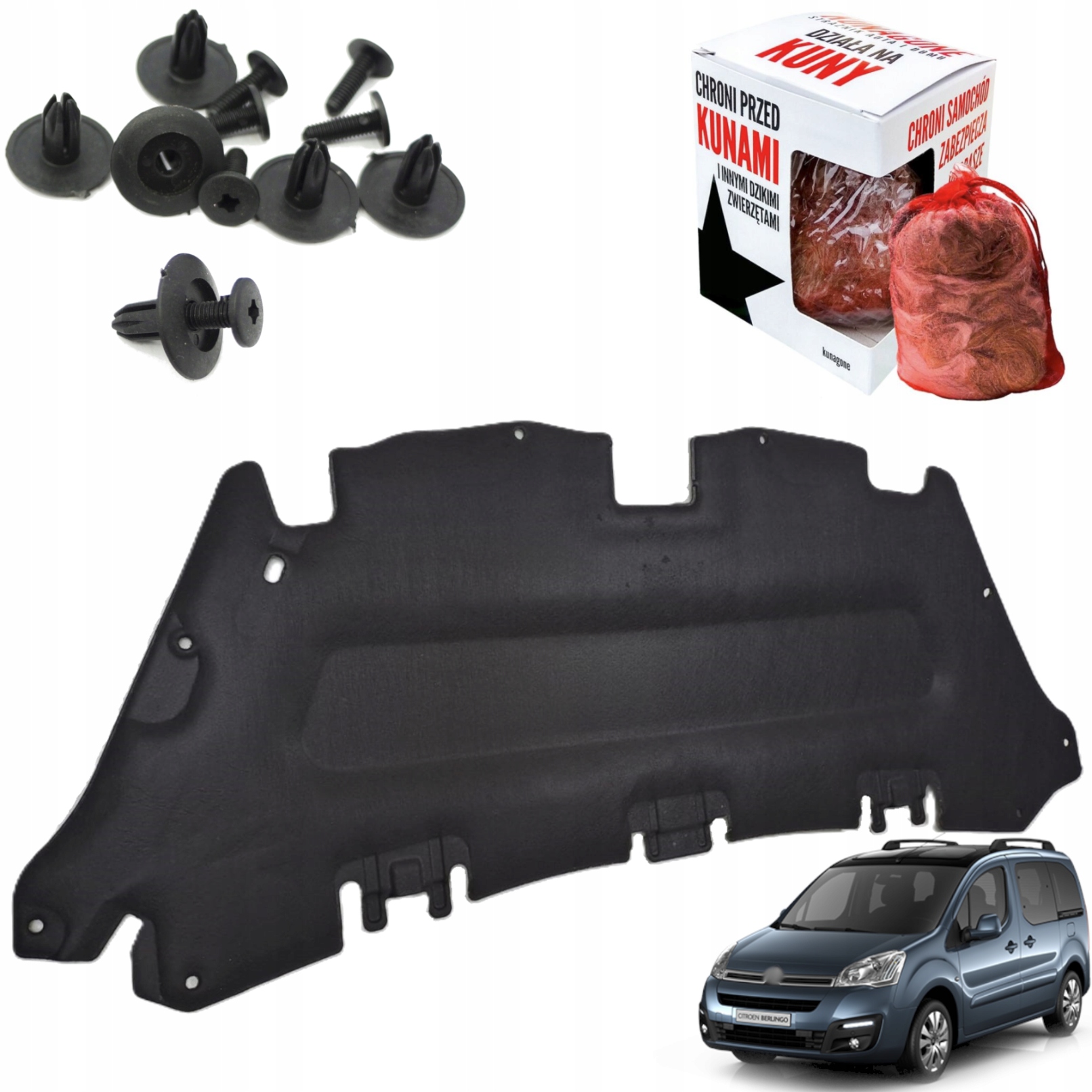 Odhlučnění masky Izolace Citroen Berlingo II 08-18R Odpuzovač Spinky