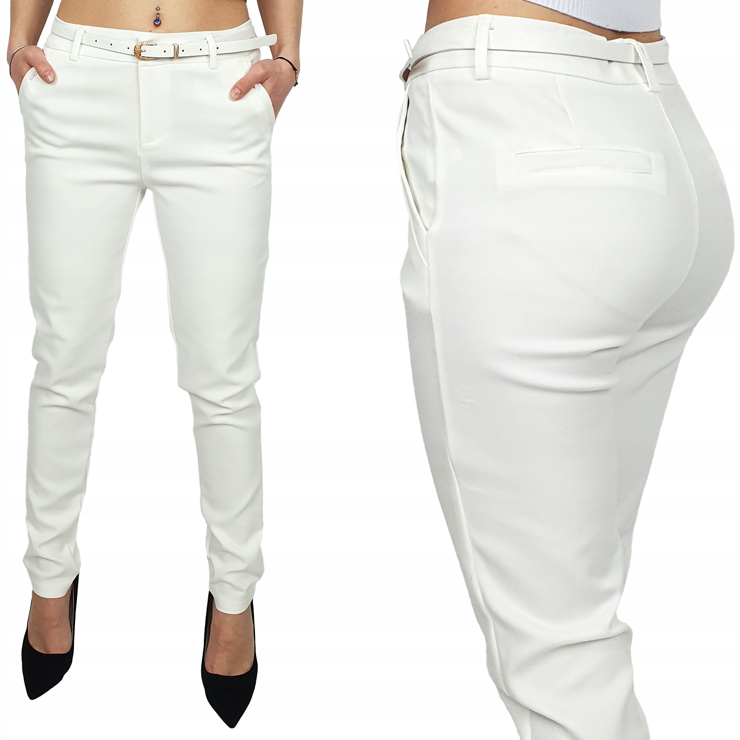 Elegantní Dámské Doutníkové Kalhoty Freesia Pásek