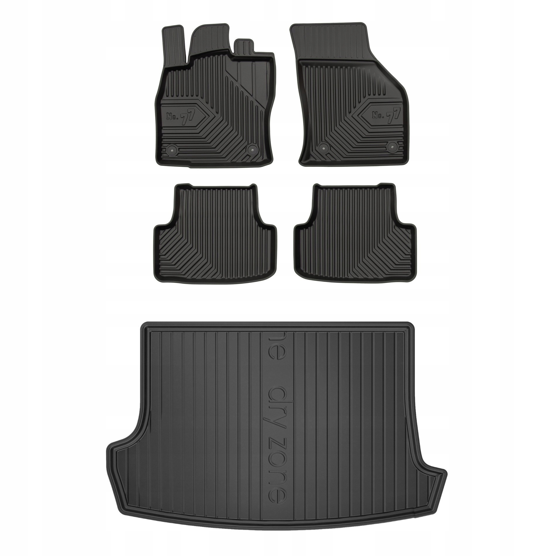 Dywaniki gumowe + mata VW T-Roc 17- górna podłoga