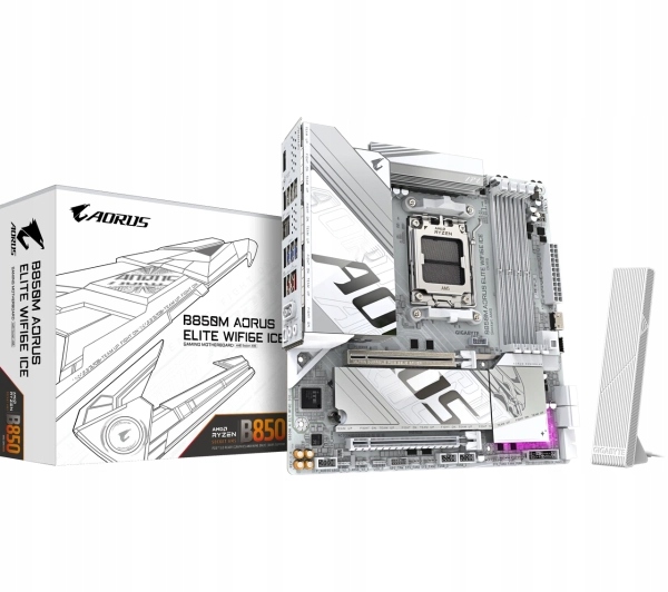Płyta główna Gigabyte B850M Aorus Elite WIFI6E Ice micro Atx Amd Ryzen AM5