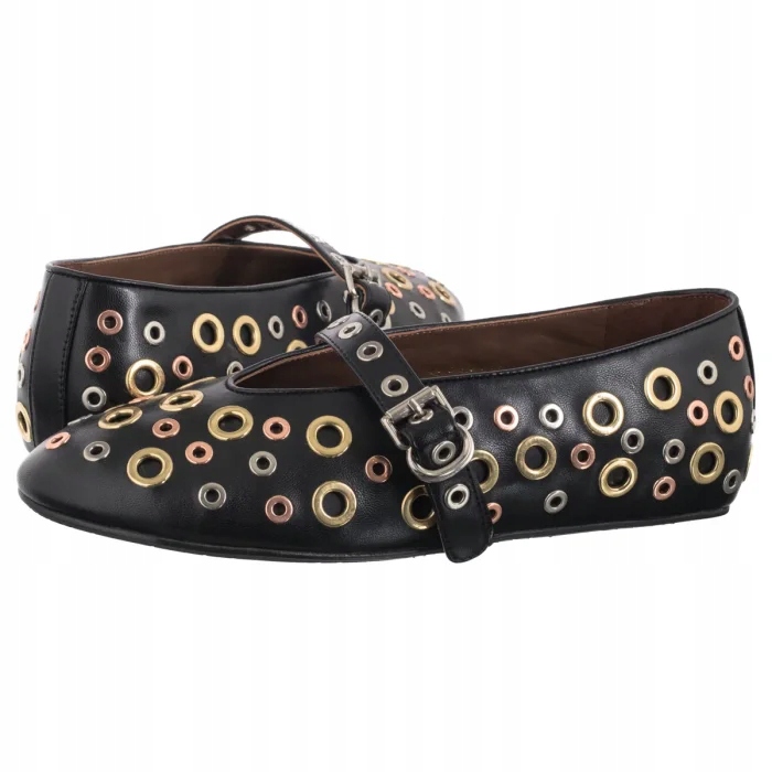 Dámské kožené baleríny Carinii černé B10046___-353