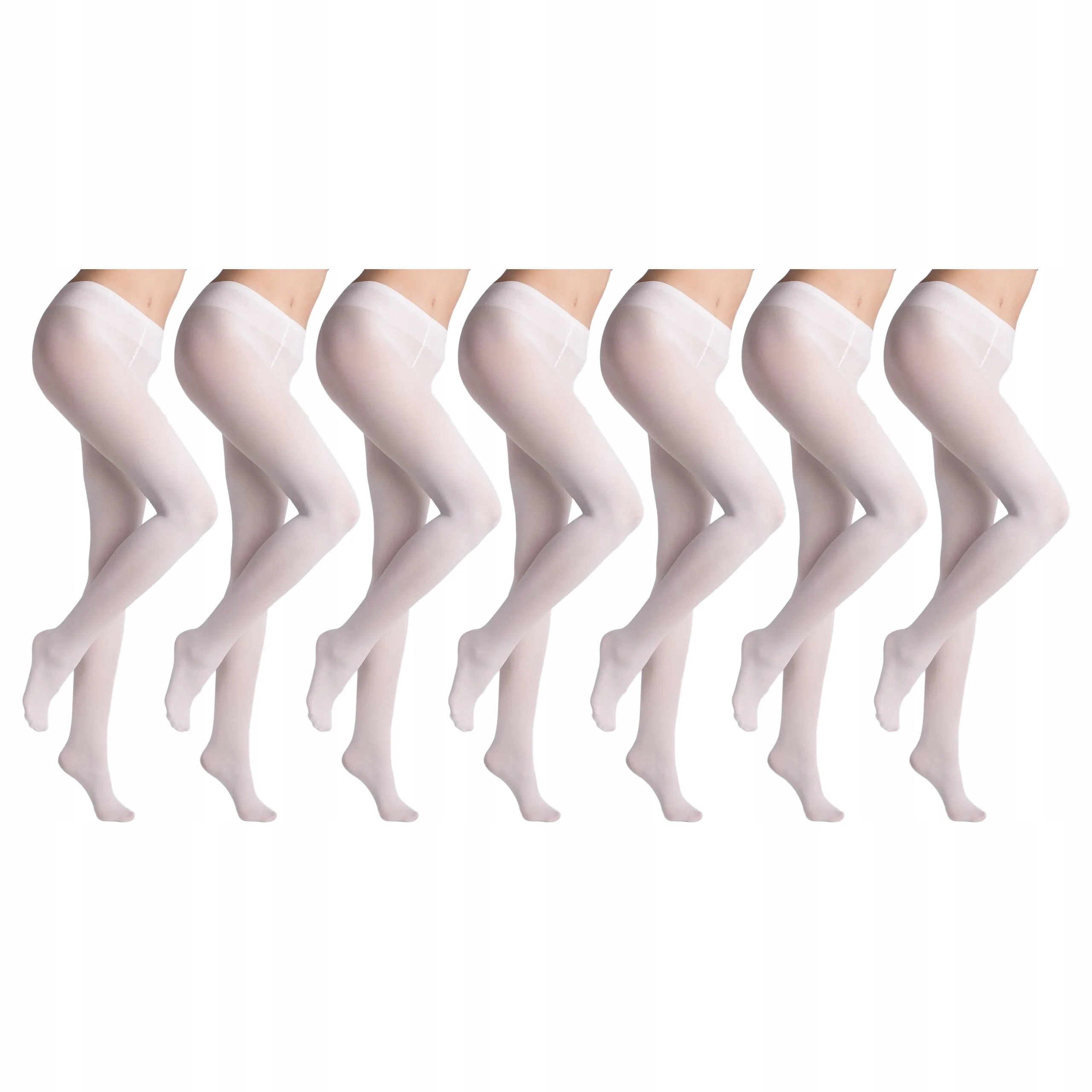 7 x Krycí punčocháče bez kalhotek Micro 60 den Marilyn Bianco 4-L
