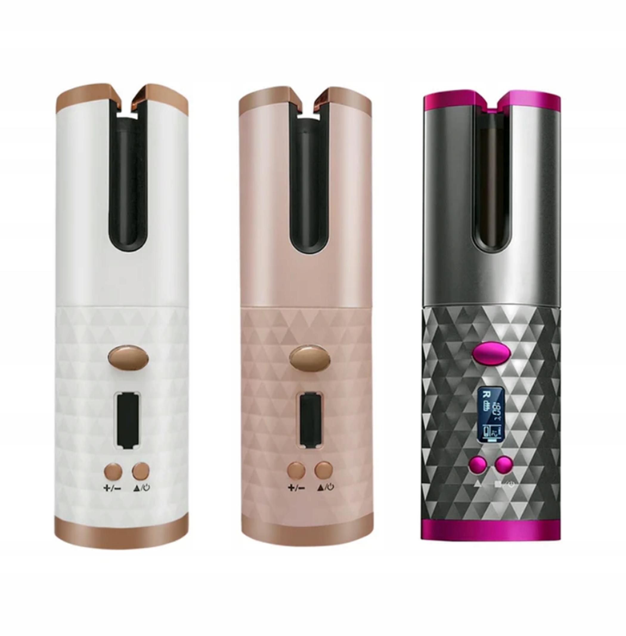 AUTOMATYCZNA LOKÓWKA DO LOKÓW WŁOSÓW LCD OBROTOWA CERAMICZNA BEZPRZEWODOWA Moc 45 W