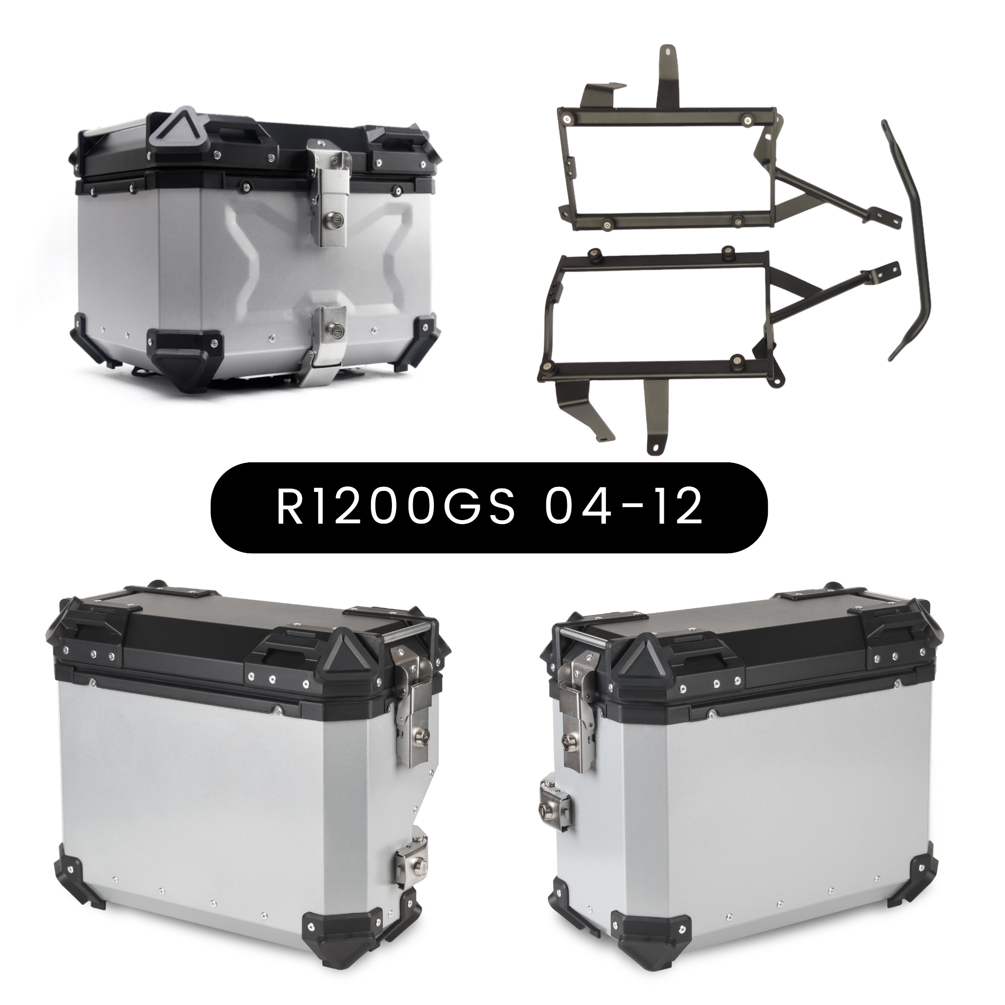 Kufry Hliníkové Rámy Bmw R 1200 Gs Adventure 04-12 Sada TopX