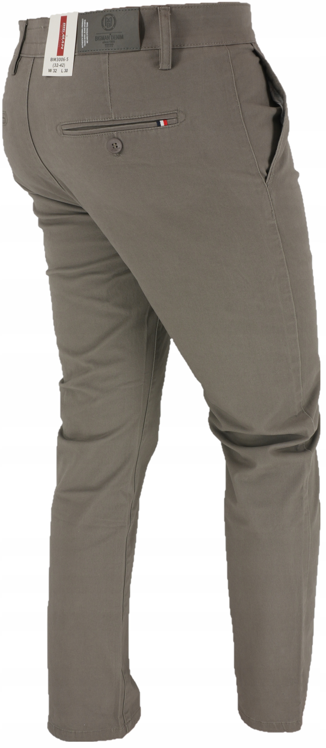 Spodnie Męskie Bawełniane Szare BM3006 do176 wzrostu L30 W39