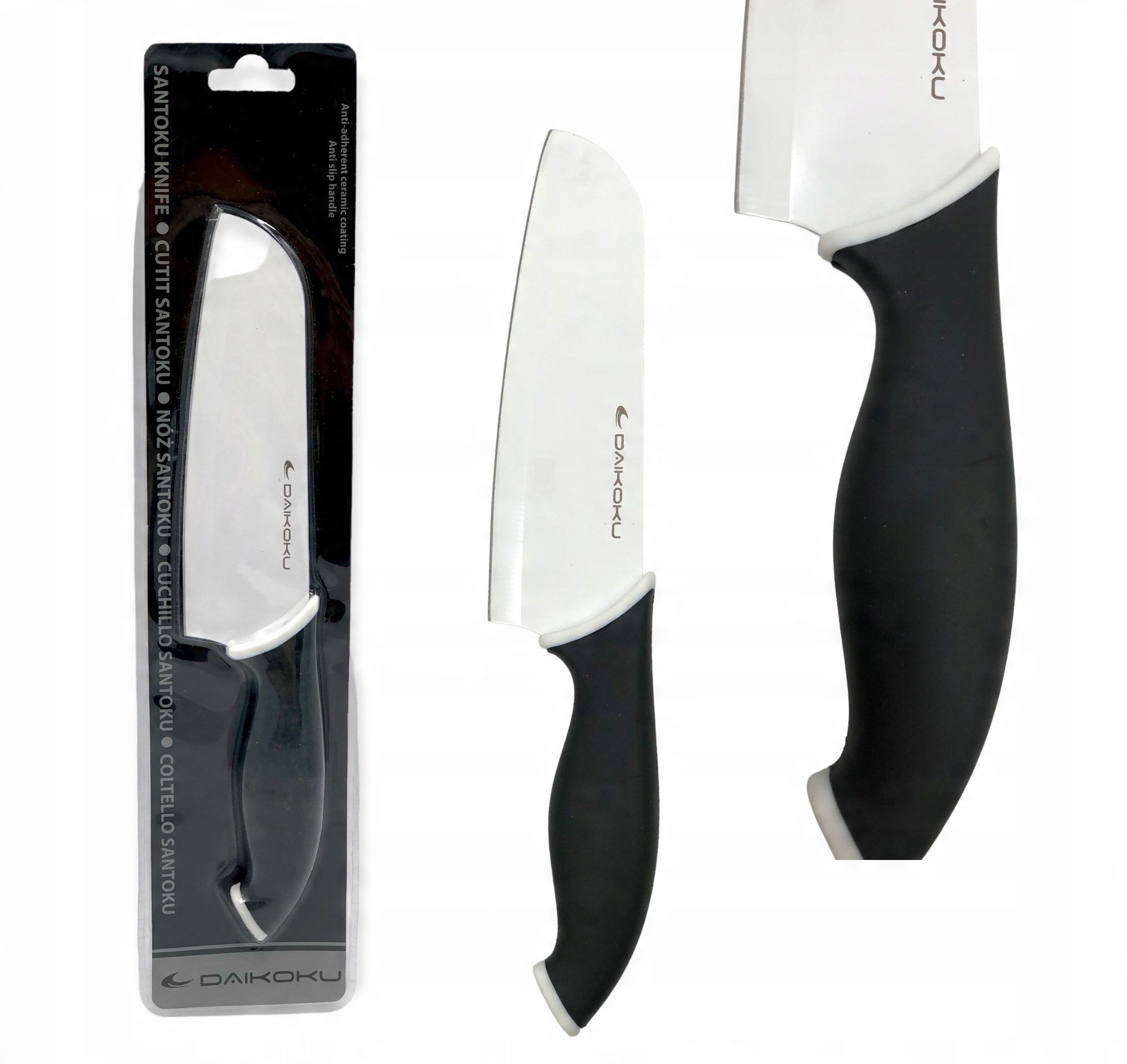 

Ostry Nóż Z Powłoką Ceramiczną Santoku 15,5CM