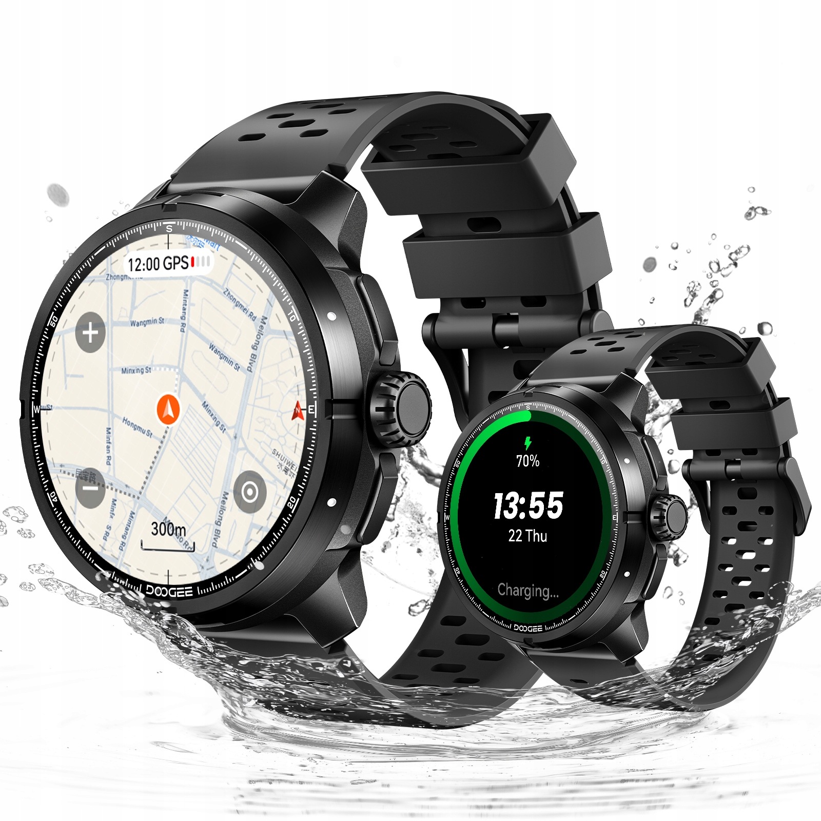 Inteligentné hodinky Pánske vojenské Gps hodinky IP68 Amoled Mapy Offline 1.5" 2GB
