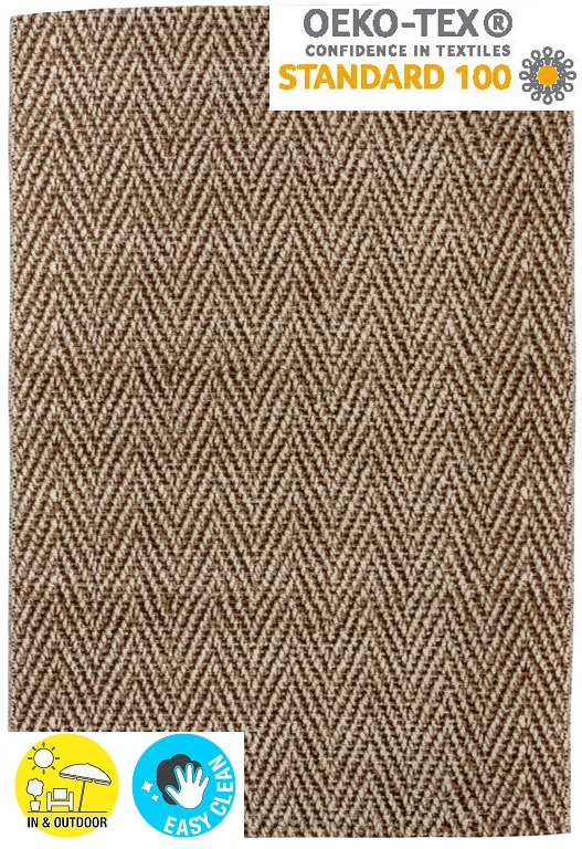 Venkovní Koberec Acacia Herringbone béžový 120x180