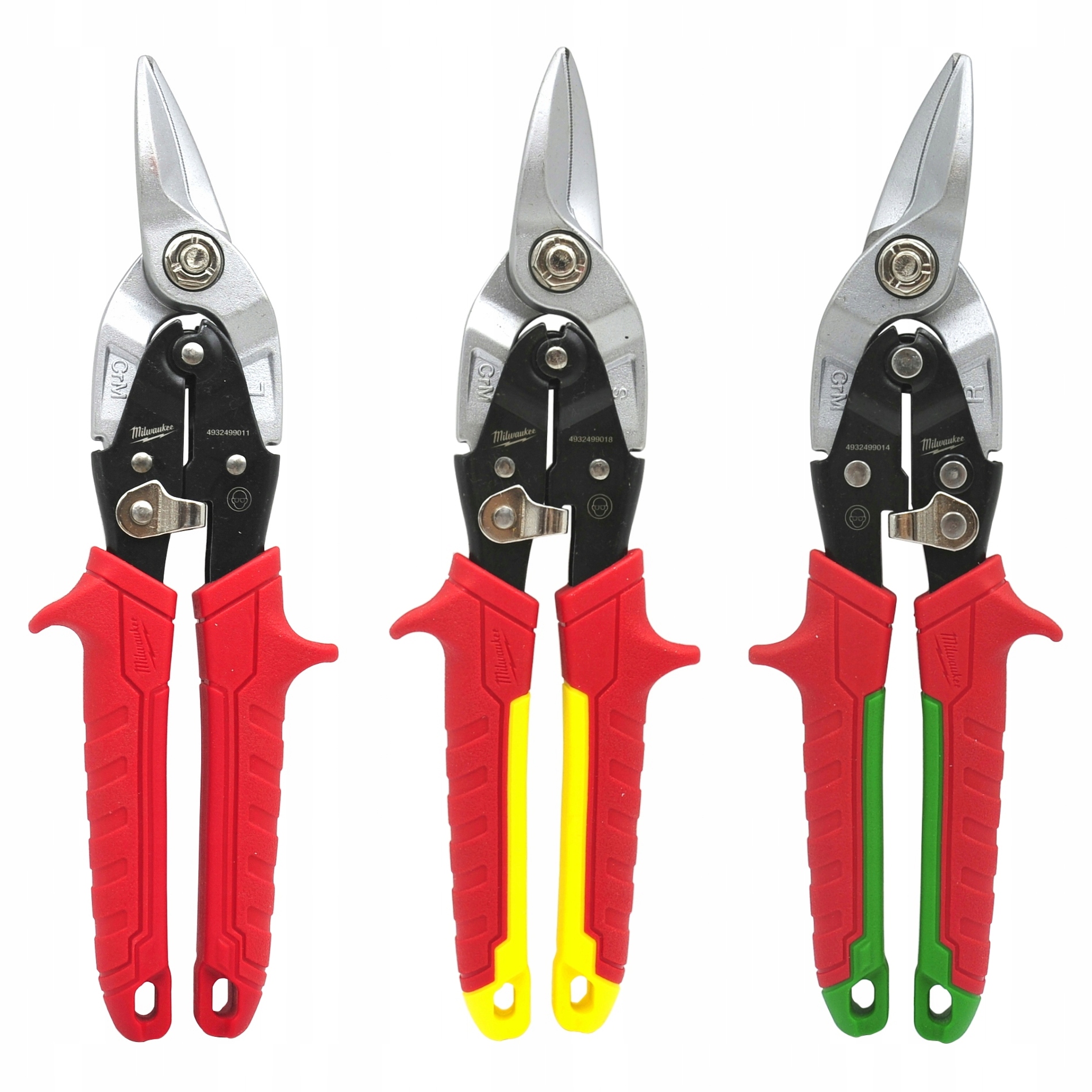 Nożyce do cięcia blachy metalu zestaw 3 szt. Milwaukee 4932499020
