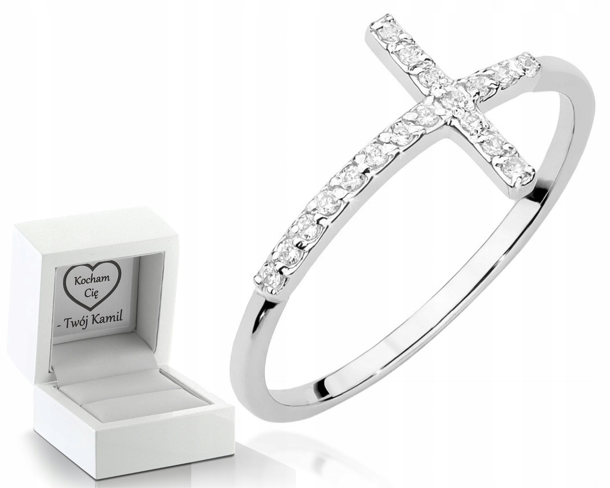 Bílý Zlatý Prstýnek S Brilianty Gravírování Bonus