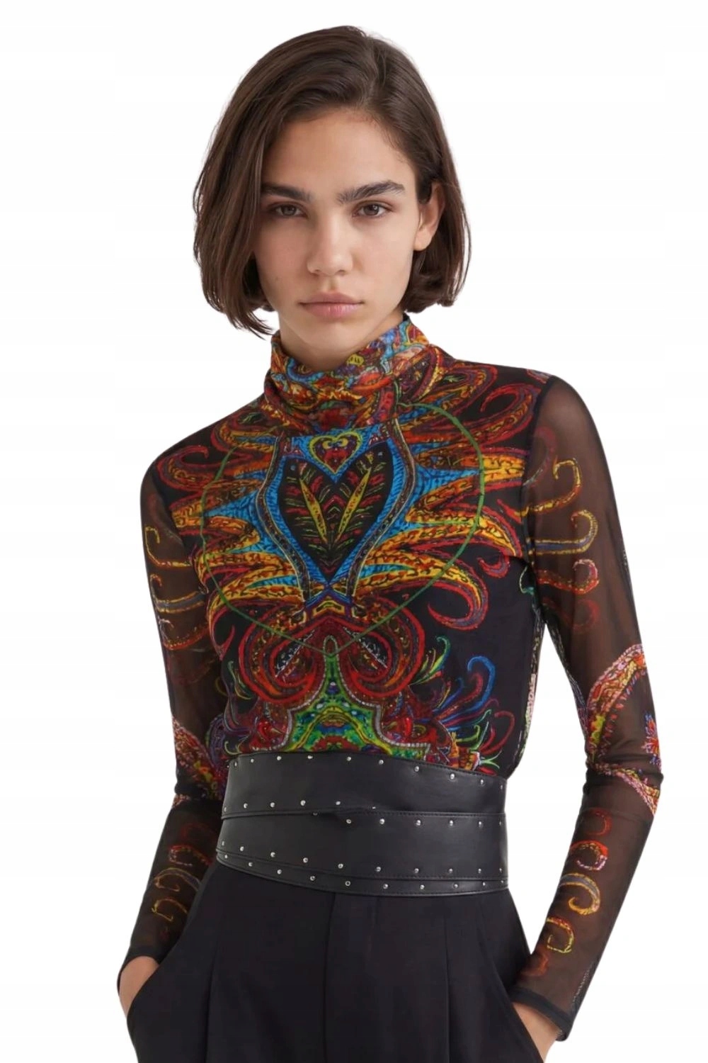 Tričko Desigual by Mr. Christian Lacroix – dámská vzorovaná halenka vel. M
