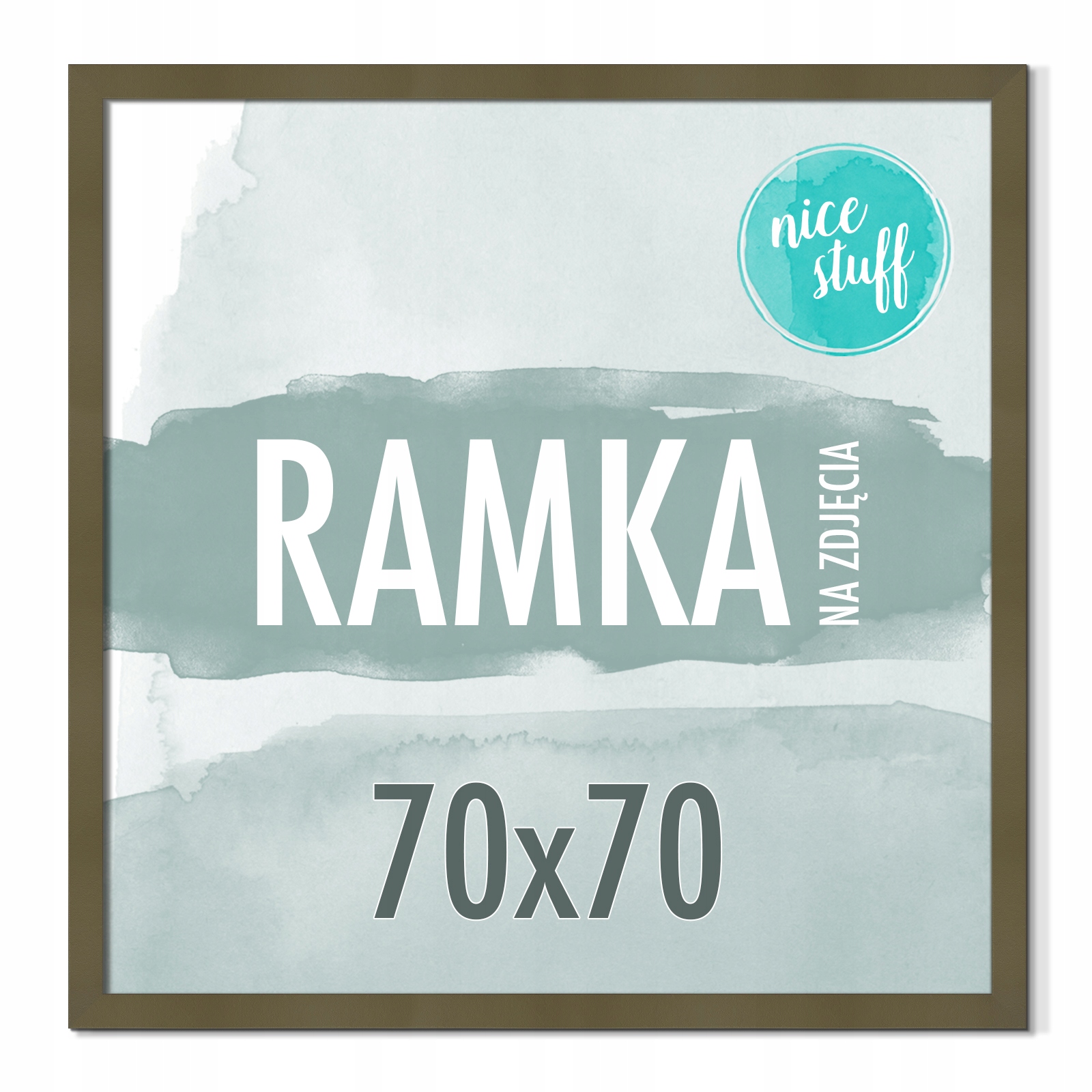 Rámeček Na Fotografie 70x70 Rámečky Na Fotografie Čtvercový tmavý Olivový