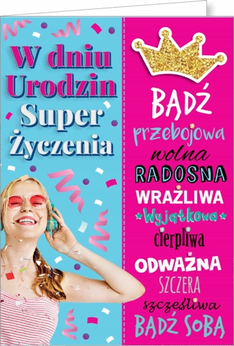 

Kartka urodzinowa dla kobiety dziewczyny Bueno3