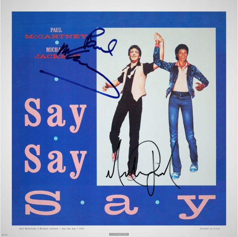 PAUL McCARTNEY i MICHAEL JACKSON (1983) Autografy!