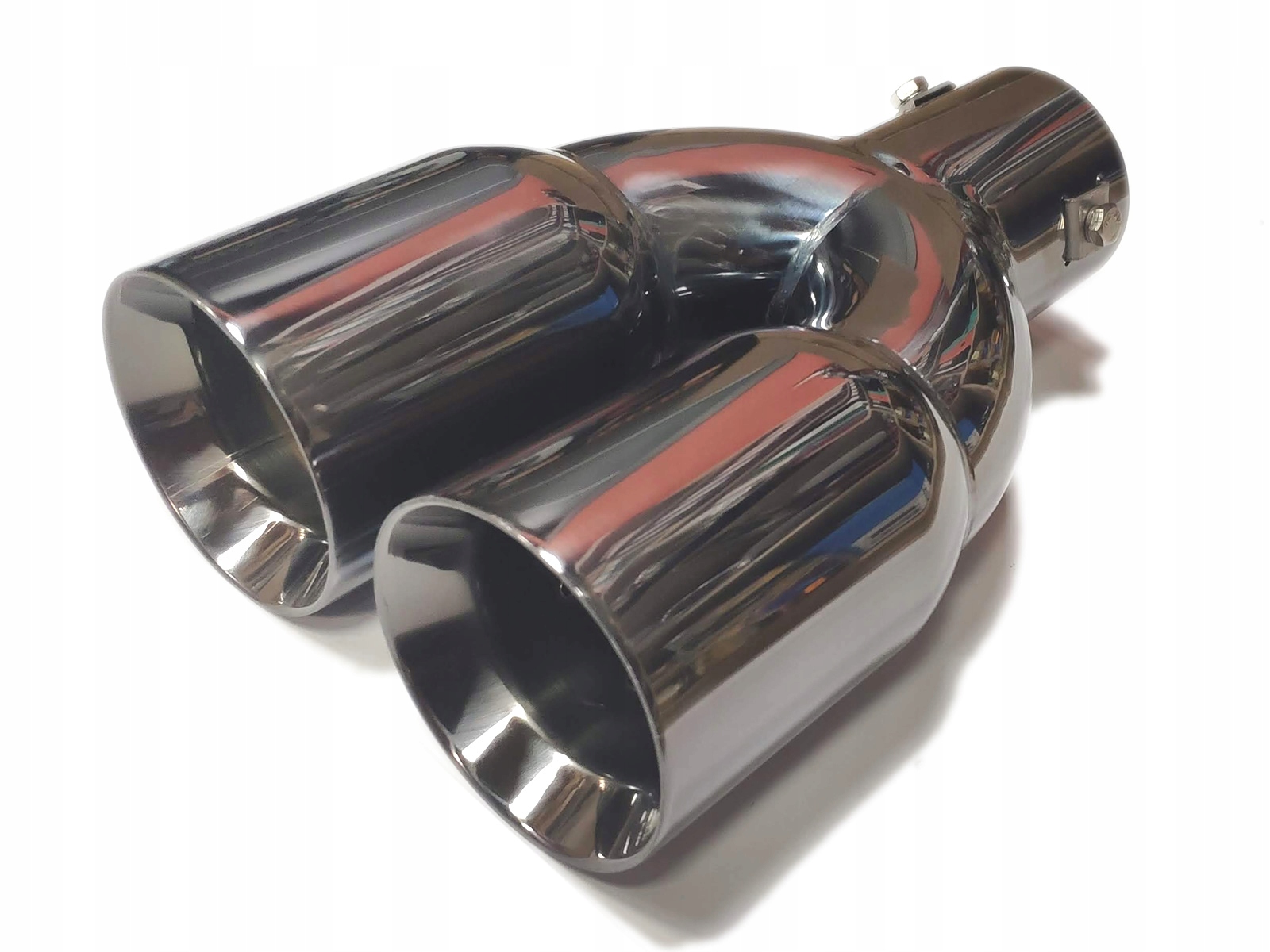 Końcówka Wydechu Nierdzewna Czarny Chrom 2x76mm