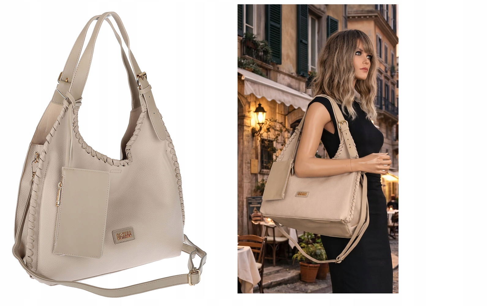 Dámská kabelka Přes Rameno Taška Shopper Taška přes rameno CC6693 Béžová