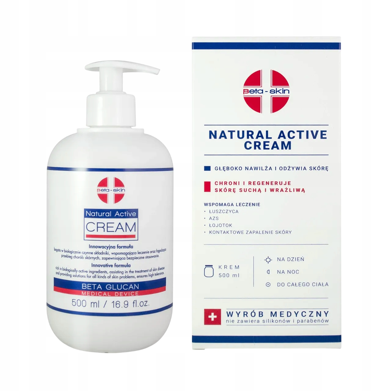 Regenerační krém Beta Skin Natural Active 500 ml