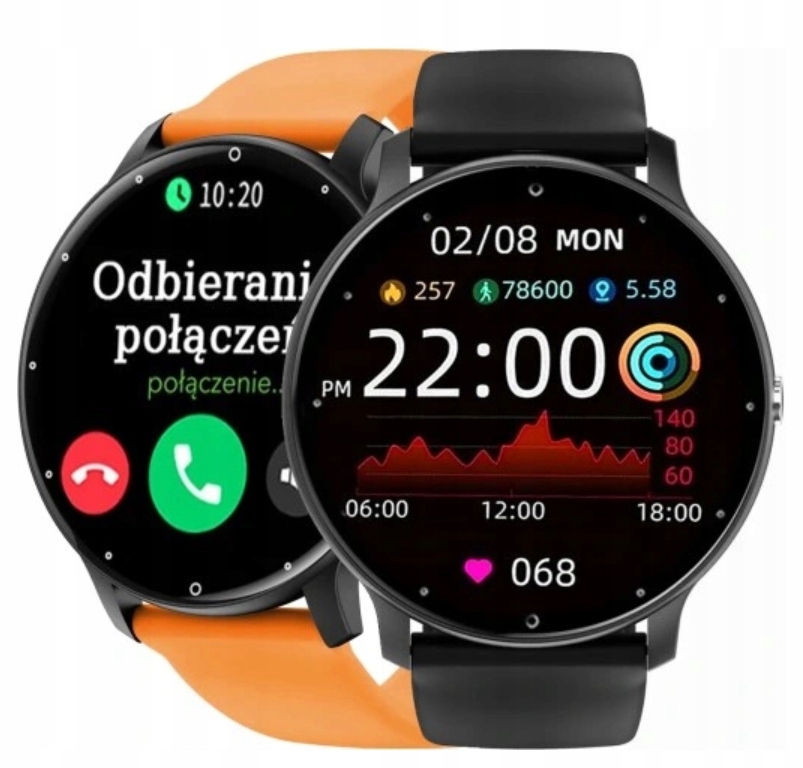 Pánské hodinky Chytré Hodinky Sms Steps Pulse Polské Menu s Konverzacemi