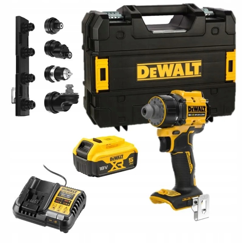 Wiertarko-wkrętarka DeWALT DCD803 18V Xr 1x5Ah wymienne głowice