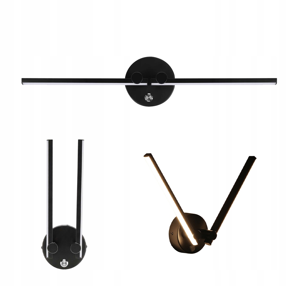 Lampa Kinkiet Led Ścienna Z Włącznikiem Nowoczesna Do Salonu Sypialni 12W