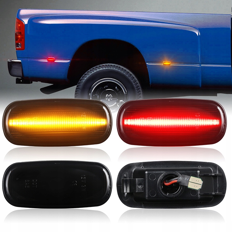 OBRYSOWKI MARKERY CZARNE LED Ram 2500 3500 03 09