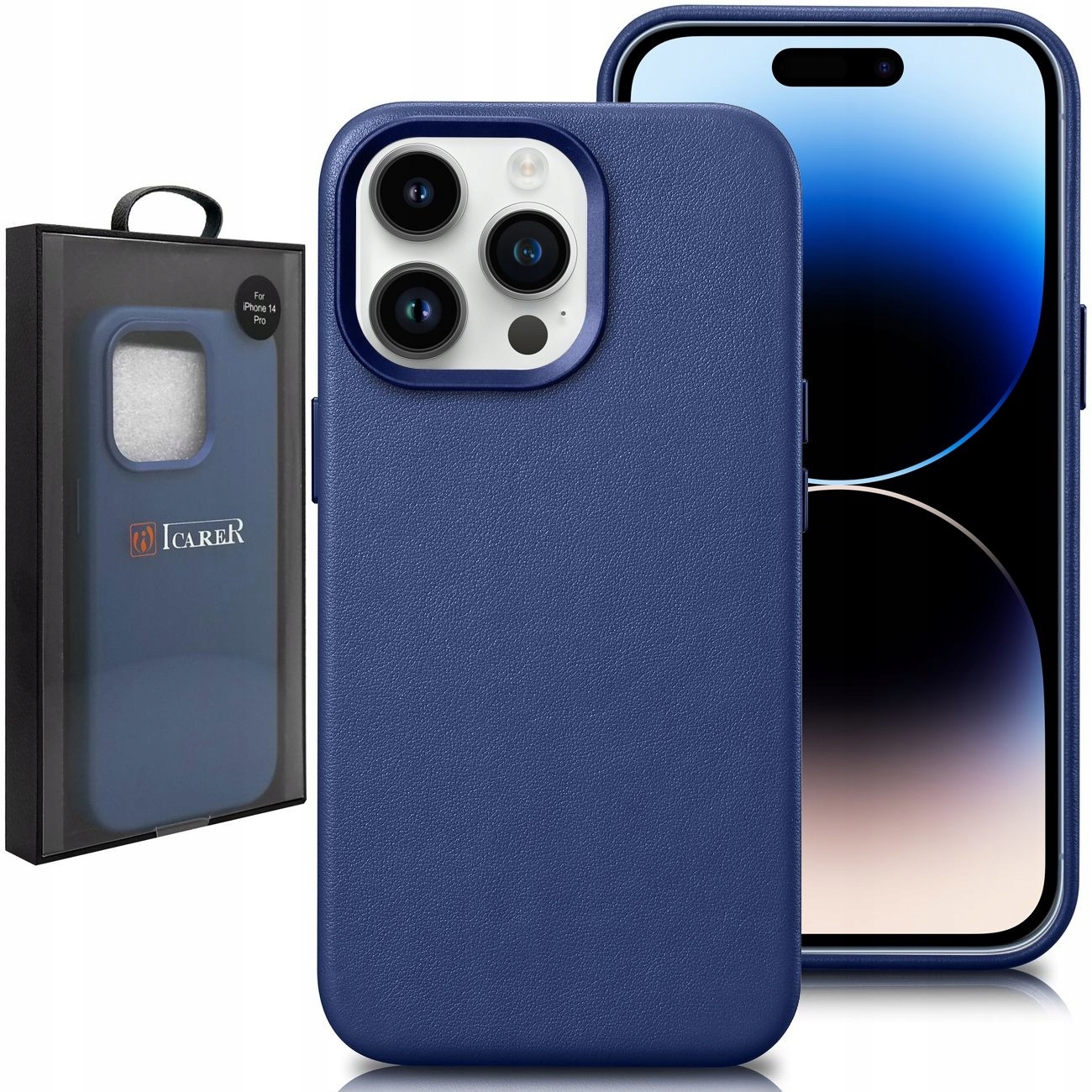 

Etui Skórzane MagSafe do iPhone 14 Pro, Blue Case