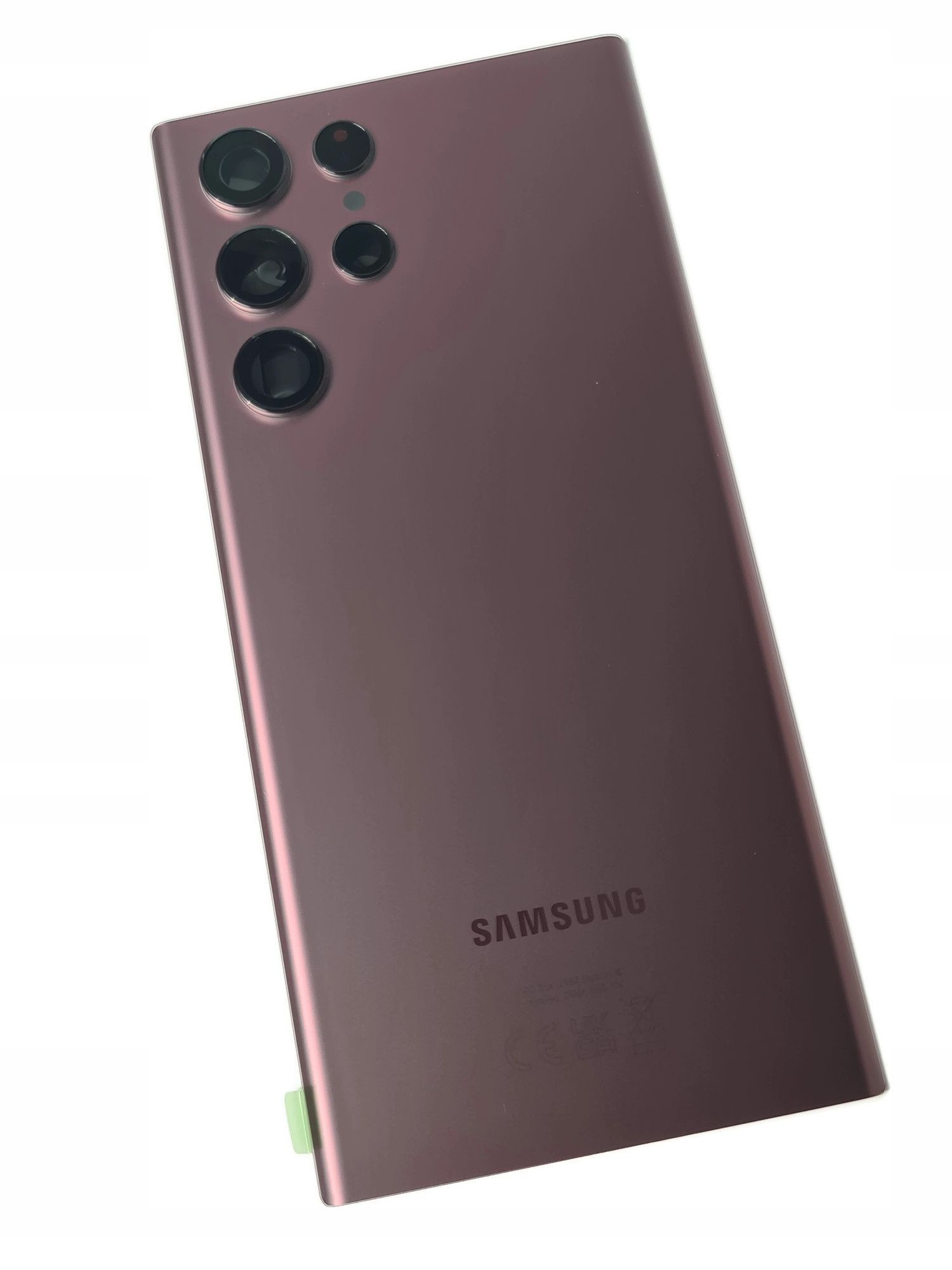 Org Klapka pouzdro zadní kryt originál Samsung Galaxy S22 Ultra SM-S908 burgundská