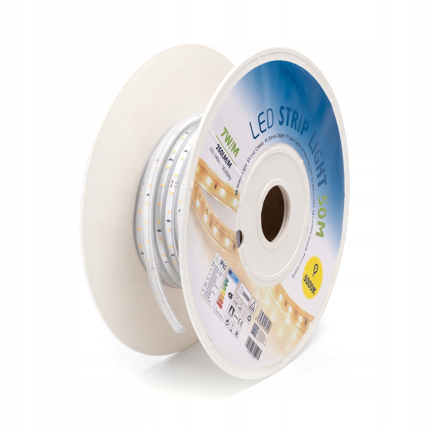 

Taśma Led 230V Barwa Ciepła IP65 7W Wodoodporna